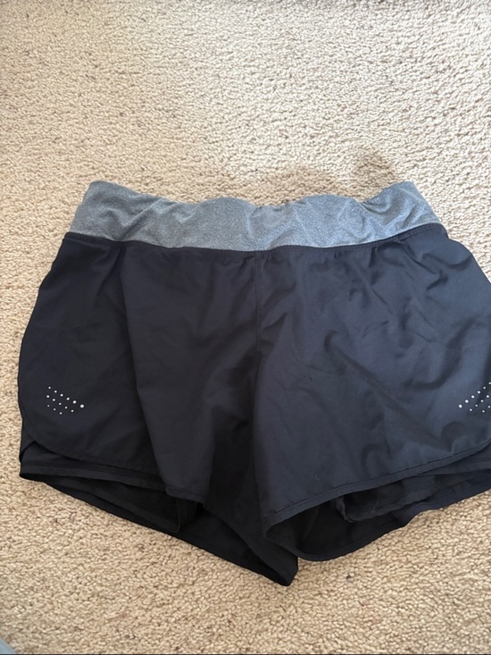 Avia Pants - Avia Women's Black Athletic Shorts with Gray Waistband M8-10